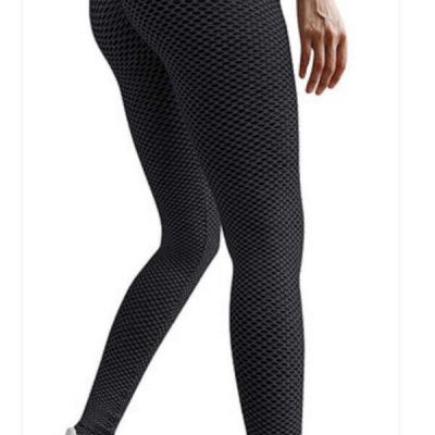 High Waist Butt Lifting Textured Legging, color Black, Size XL, NEW!!!